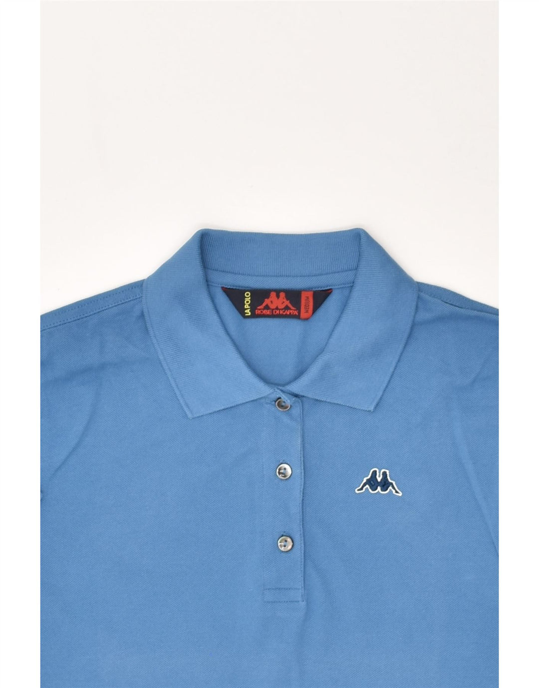 KAPPA Womens Polo Shirt UK 14 Medium Blue | Vintage Kappa | Thrift | Second-Hand Kappa | Used Clothing | Messina Hembry 