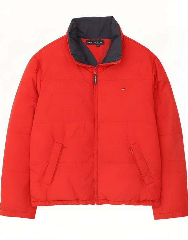 Tommy Hilfiger Chaqueta acolchada para hombre UK 42 XL Nylon rojo