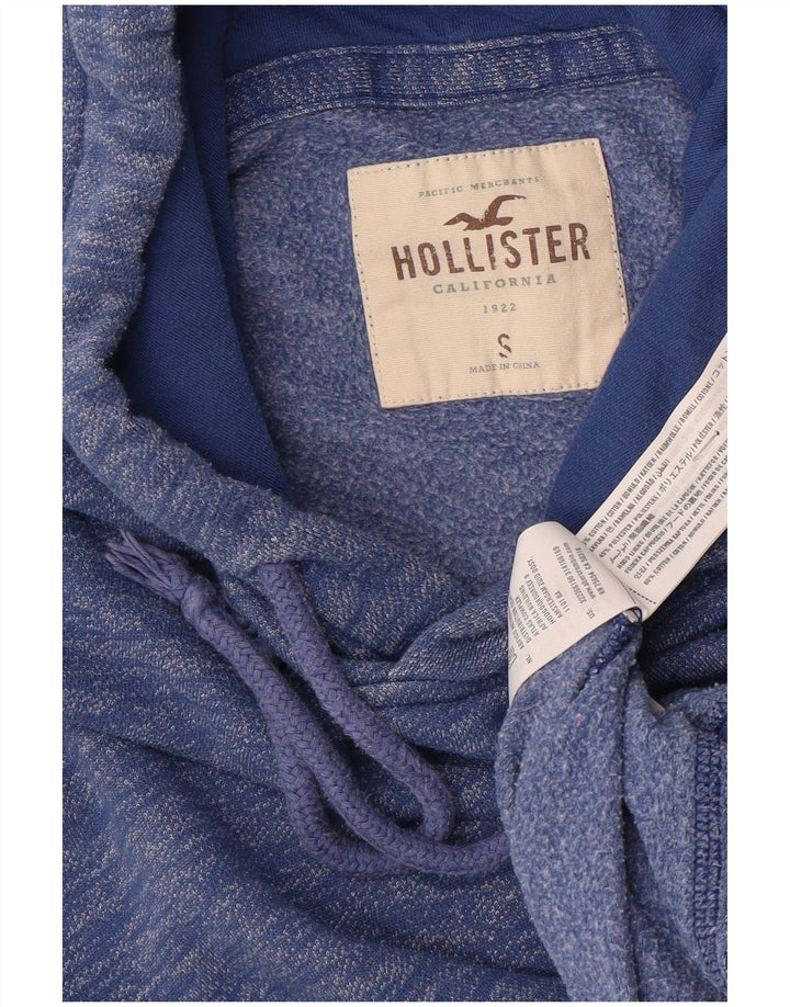 HOLLISTER Jersey con capucha para hombre de algodón moteado azul pequeño