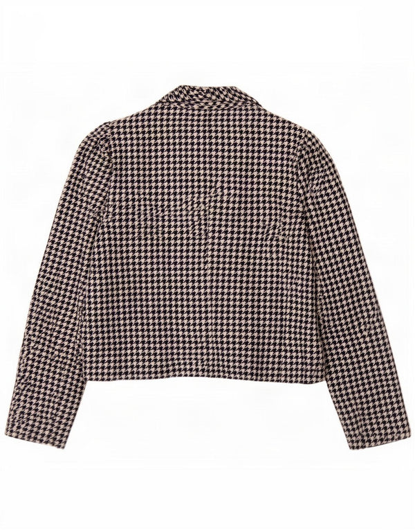 Mona Chaqueta tipo blazer de 2 botones para mujer UK 12 Medium Azul marino Pata de gallo