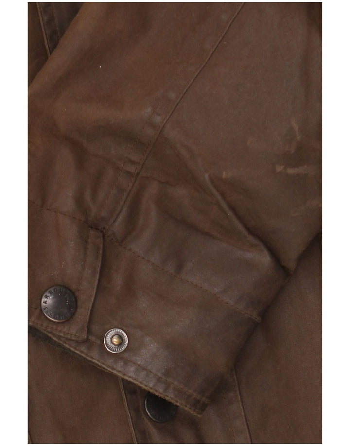 BARBOUR Chaqueta holgada de algodón encerado para hombre UK 42 XL Poliuretano marrón