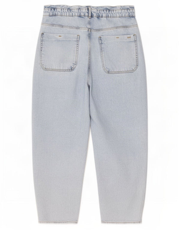 Zara Jeans Cónicos De Tiro Alto Para Mujer EU 44 XL W34 L26 Blanco