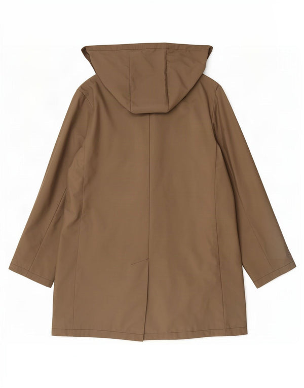 Max & Co. Chubasquero con capucha para mujer UK 44 Large Poliamida caqui