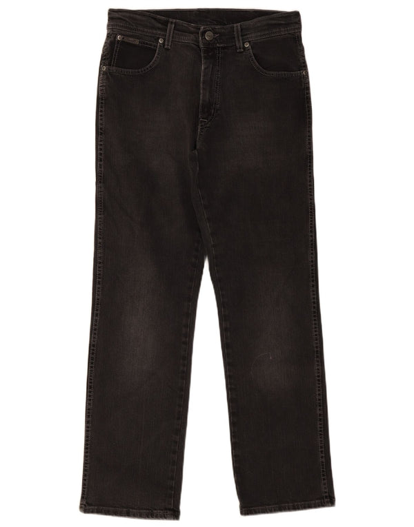 Wrangler Vaqueros rectos elásticos Texas para hombre W32 L30 Algodón negro