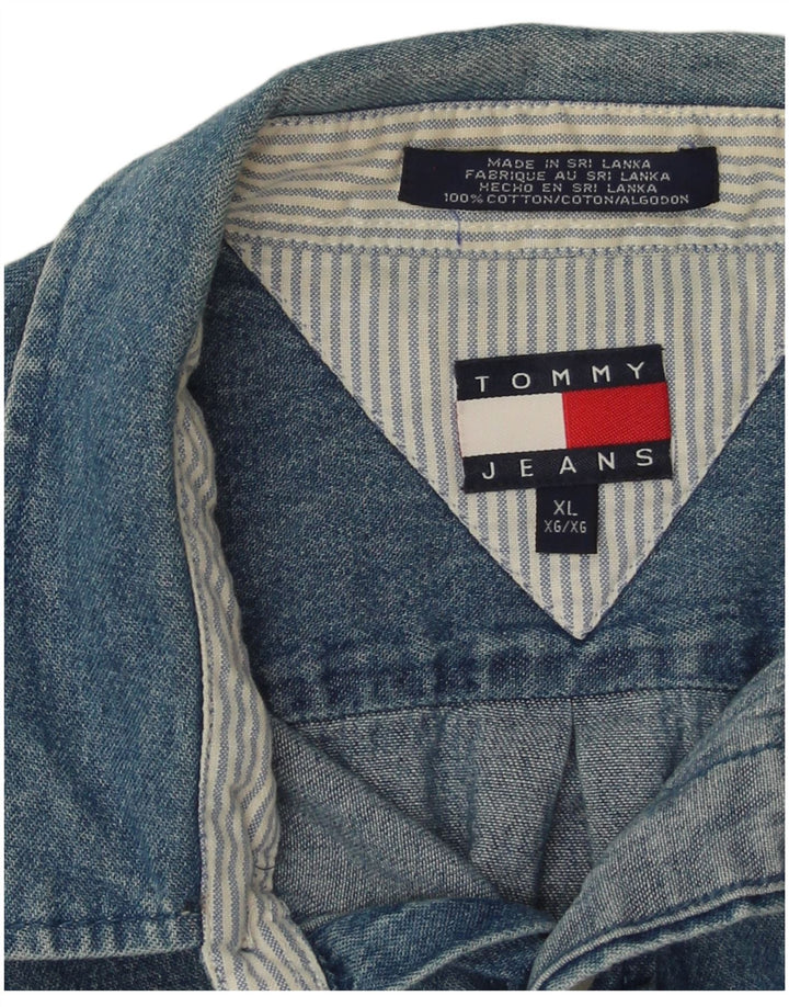Camisa Tommy Hilfiger Hombre Denim XL Algodón Azul