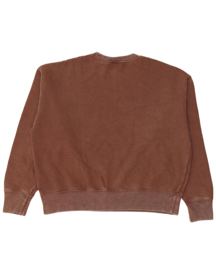 Champion Sudadera de gran tamaño para mujer, jersey, Reino Unido 46, algodón marrón grande
