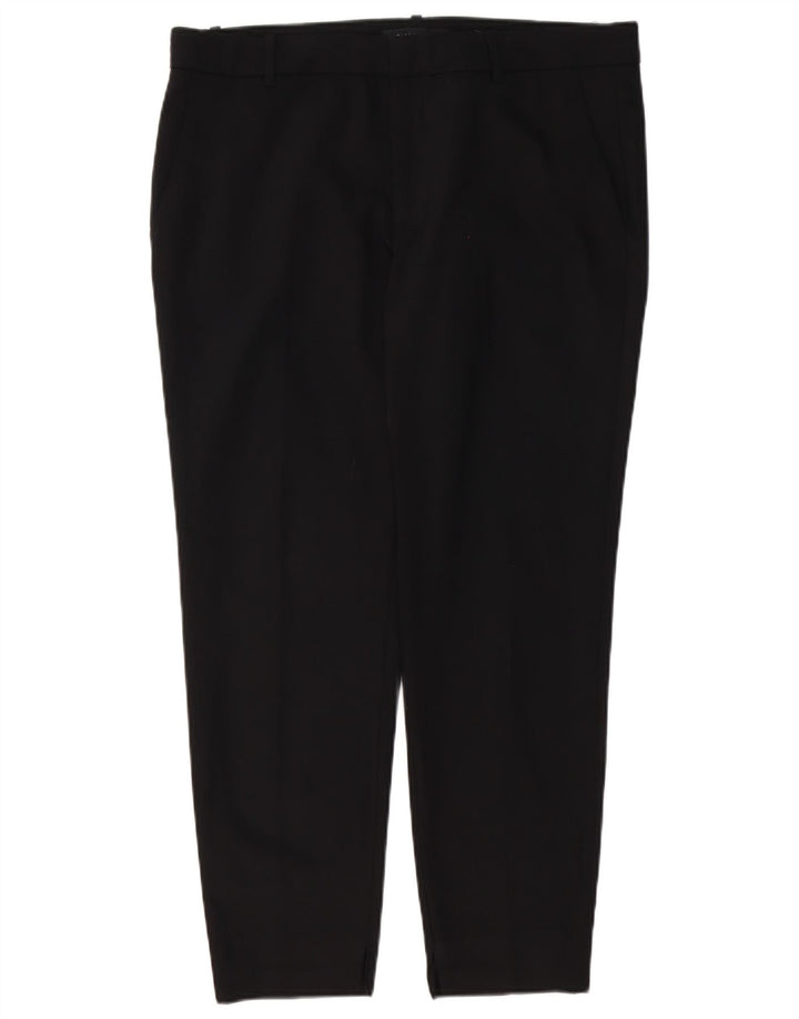 Zara Mujer Pantalón Chino Slim XL W32 L26 Negro Poliéster