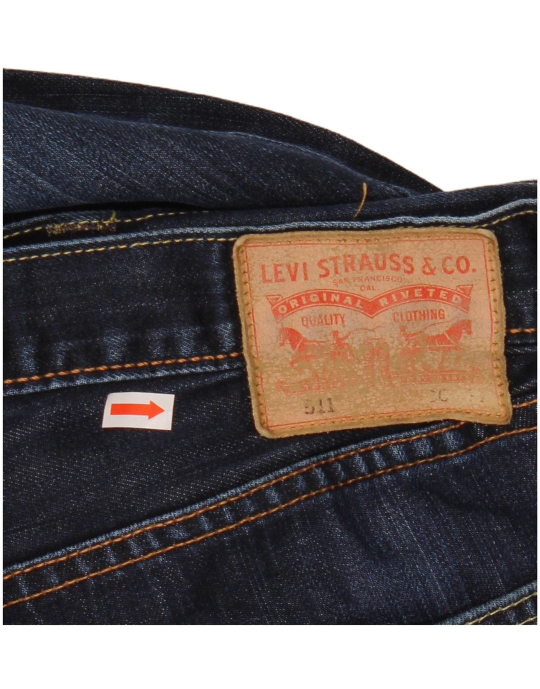 LEVI'S Mens 511 Slim Jeans W32 L30 Algodón Azul Marino