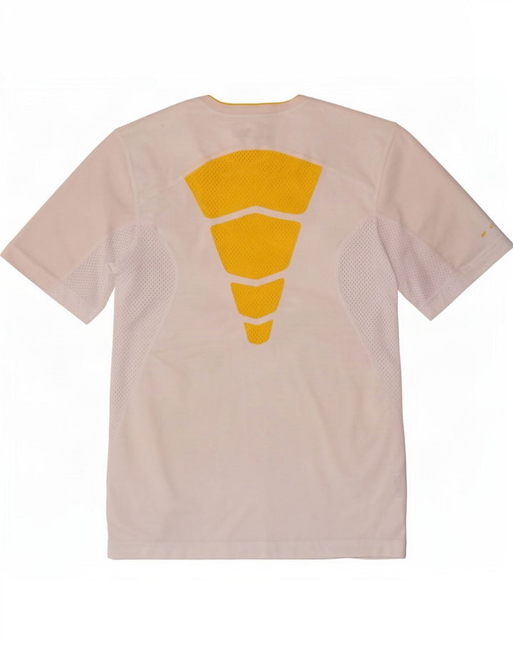 Camiseta Nike Dri Fit para hombre Top pequeño blanco color block Poliéster