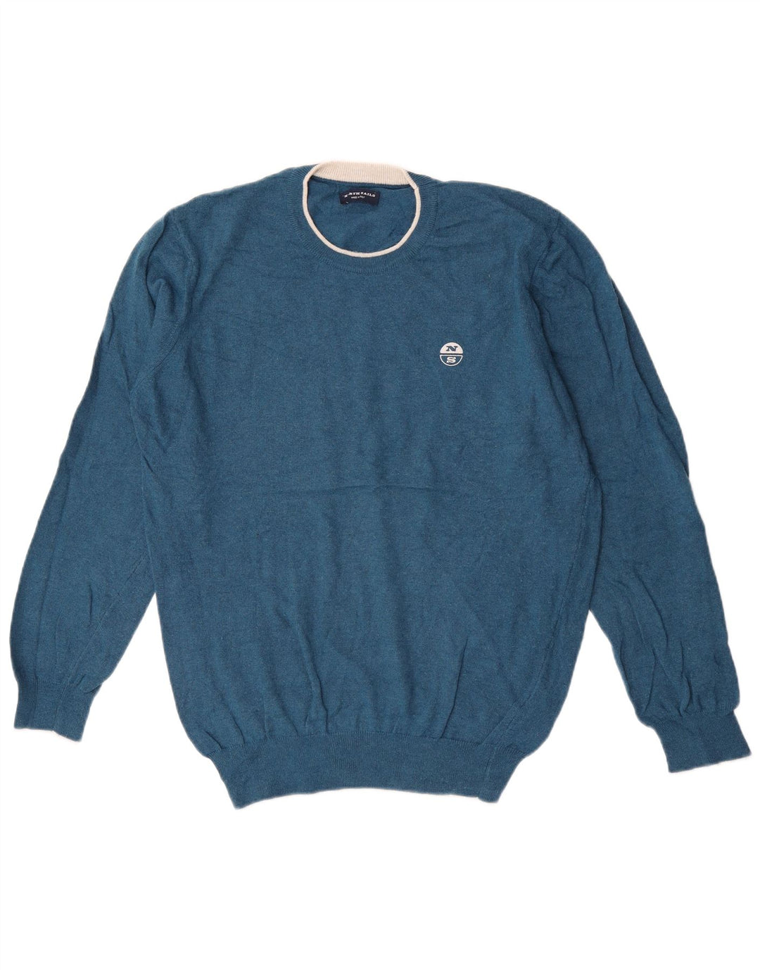North Sails Jersey De Cuello Redondo Para Hombre Jersey De Poliamida Azul Grande