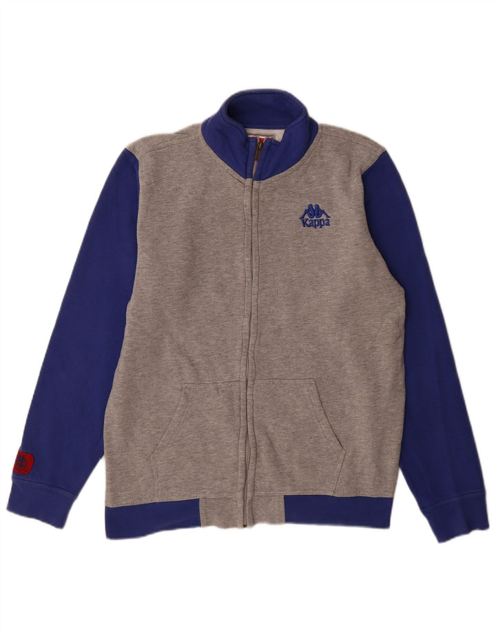 Kappa Hombre Chaqueta De Chándal Gris Medio Colorblock