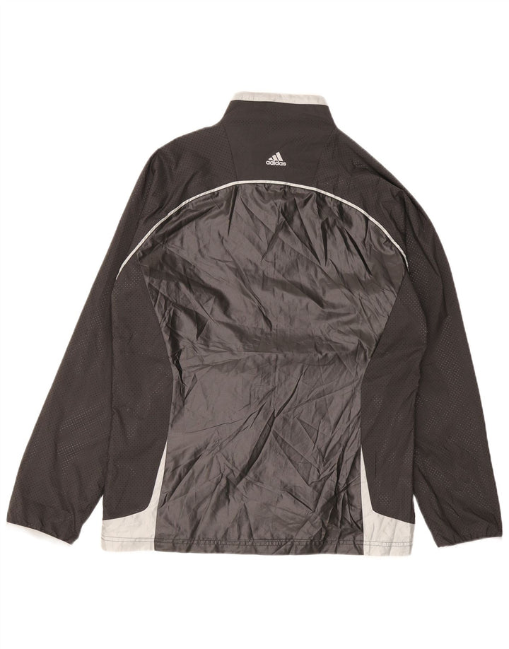 Adidas Chaqueta impermeable para hombre UK 42 XL Negro Colorblock Poliéster