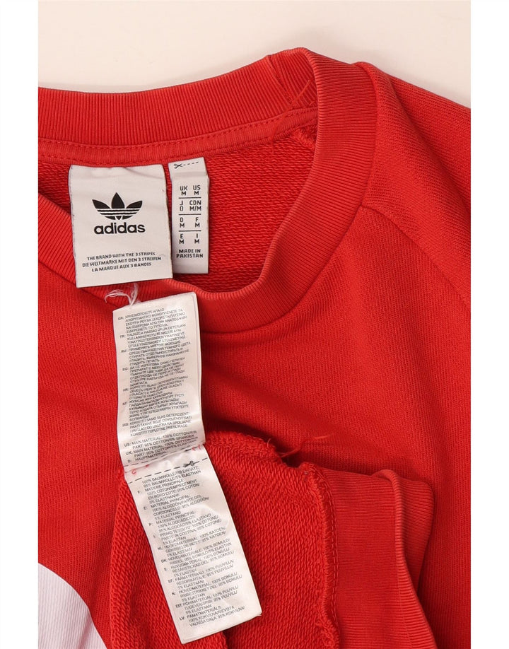 Adidas Hombre Sudadera Gráfica Jumper Medium Rojo Algodón
