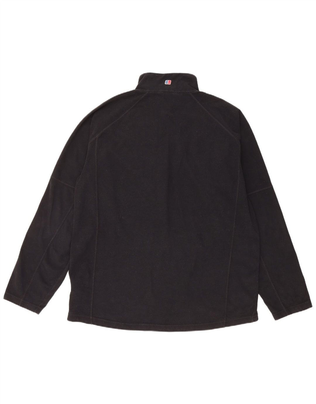Berghaus - Jersey de forro polar con cuello y cremallera para hombre, talla 2XL, poliéster negro