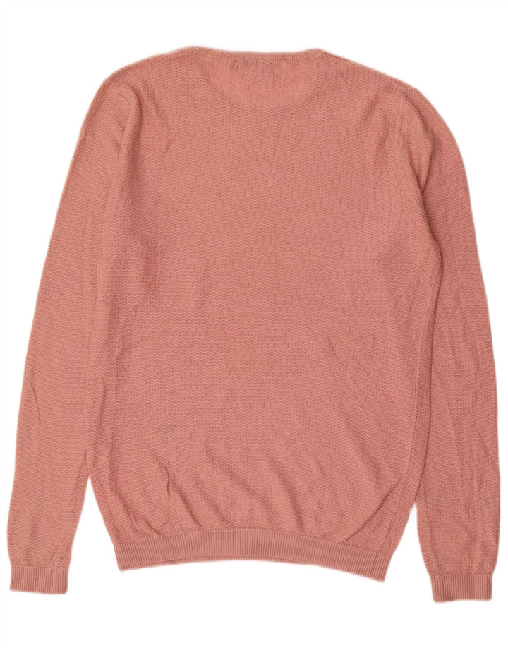 Zara Hombre Jersey Cuello Redondo Jersey Acrílico Rosa Medio