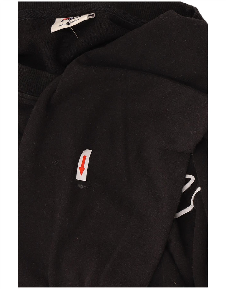 Fila Hombre Graphic Sudadera Jumper Grande Algodón Negro
