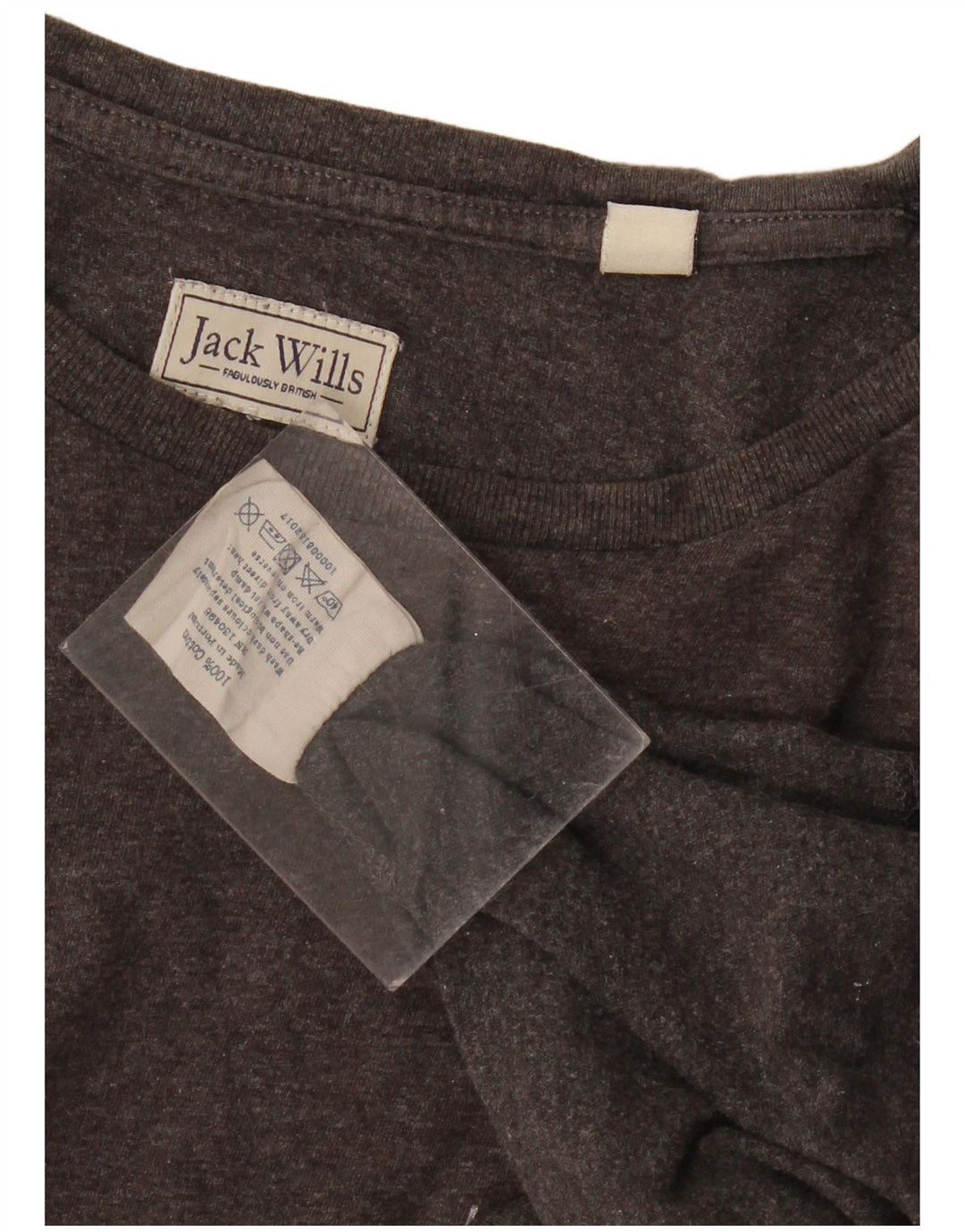 JACK WILLS Camiseta Hombre Top Gris Medio Algodón
