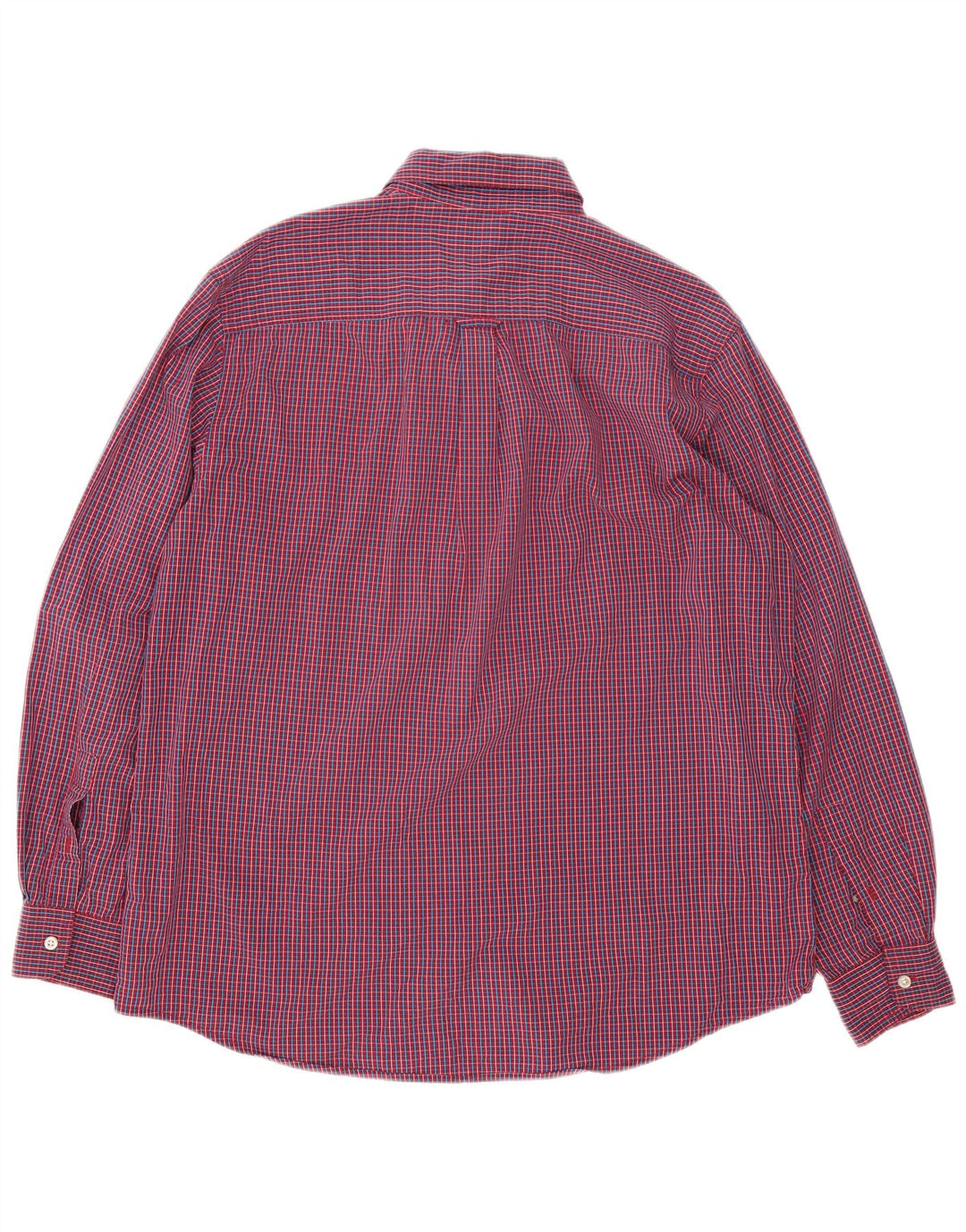 Chaps Camisa para hombre grande de algodón a cuadros rojo