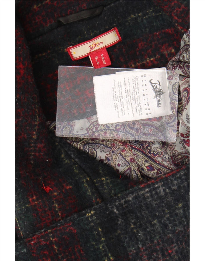 JOE BROWNS Abrigo cruzado para mujer UK 10 Small Multicolor Check