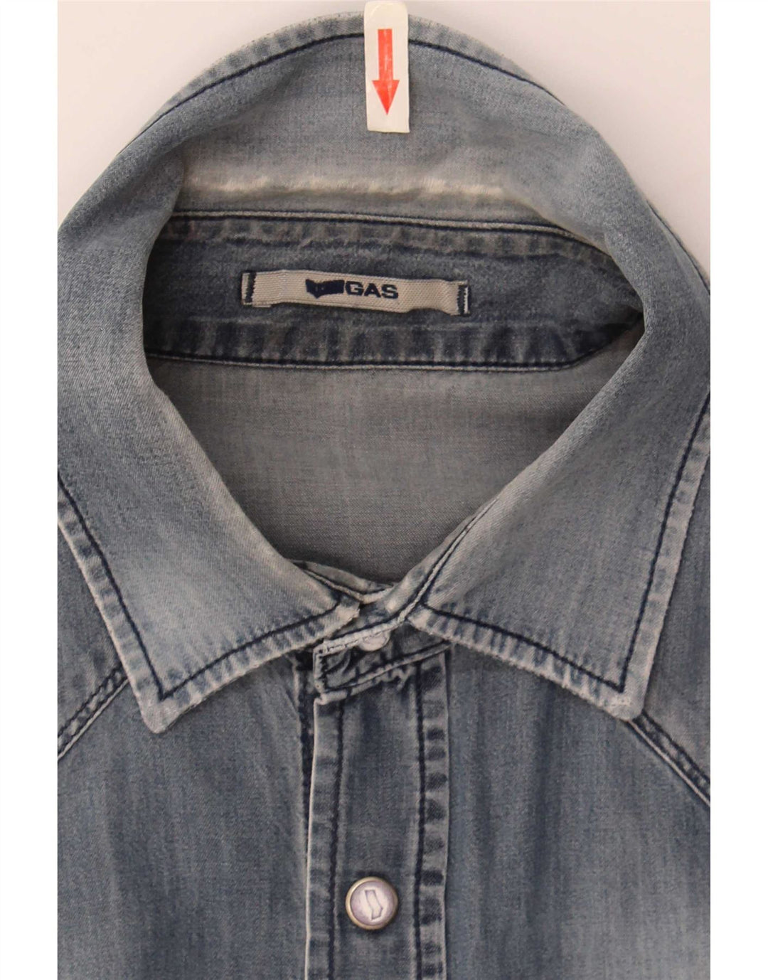 Camisa Vaquera Gas Hombre XL Algodón Azul