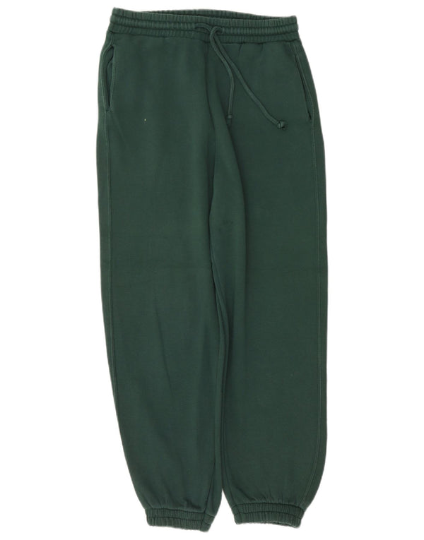 Zara Womens Tracksuit Trousers Joggers UK 12 Medium Green Cotton