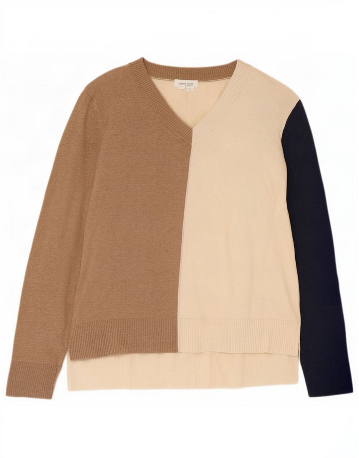 White Stuff - Jersey con cuello en V para mujer, talla grande, multicolor