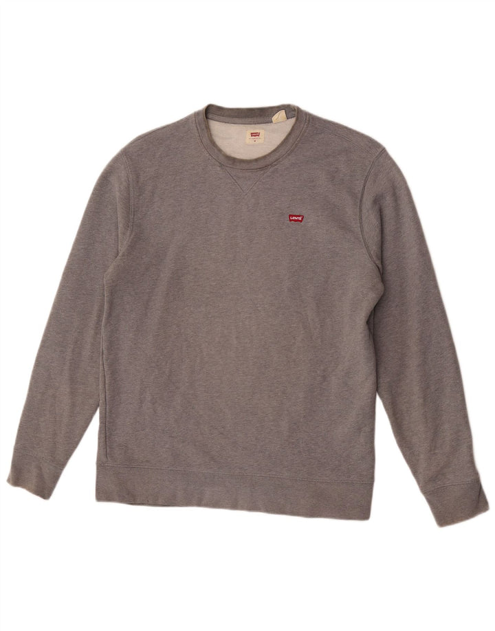 Levi's Hombre Sudadera Jumper Algodón Gris Medio