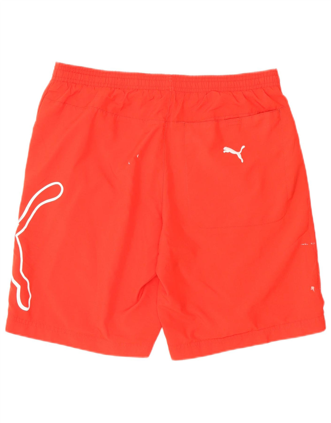 Puma Pantalones cortos deportivos con gráficos para hombre, talla pequeña, rojo