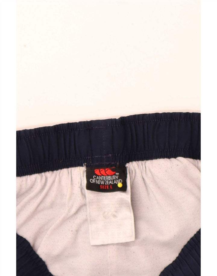 Canterbury Pantalones cortavientos gráficos para hombre Poliéster azul marino grande