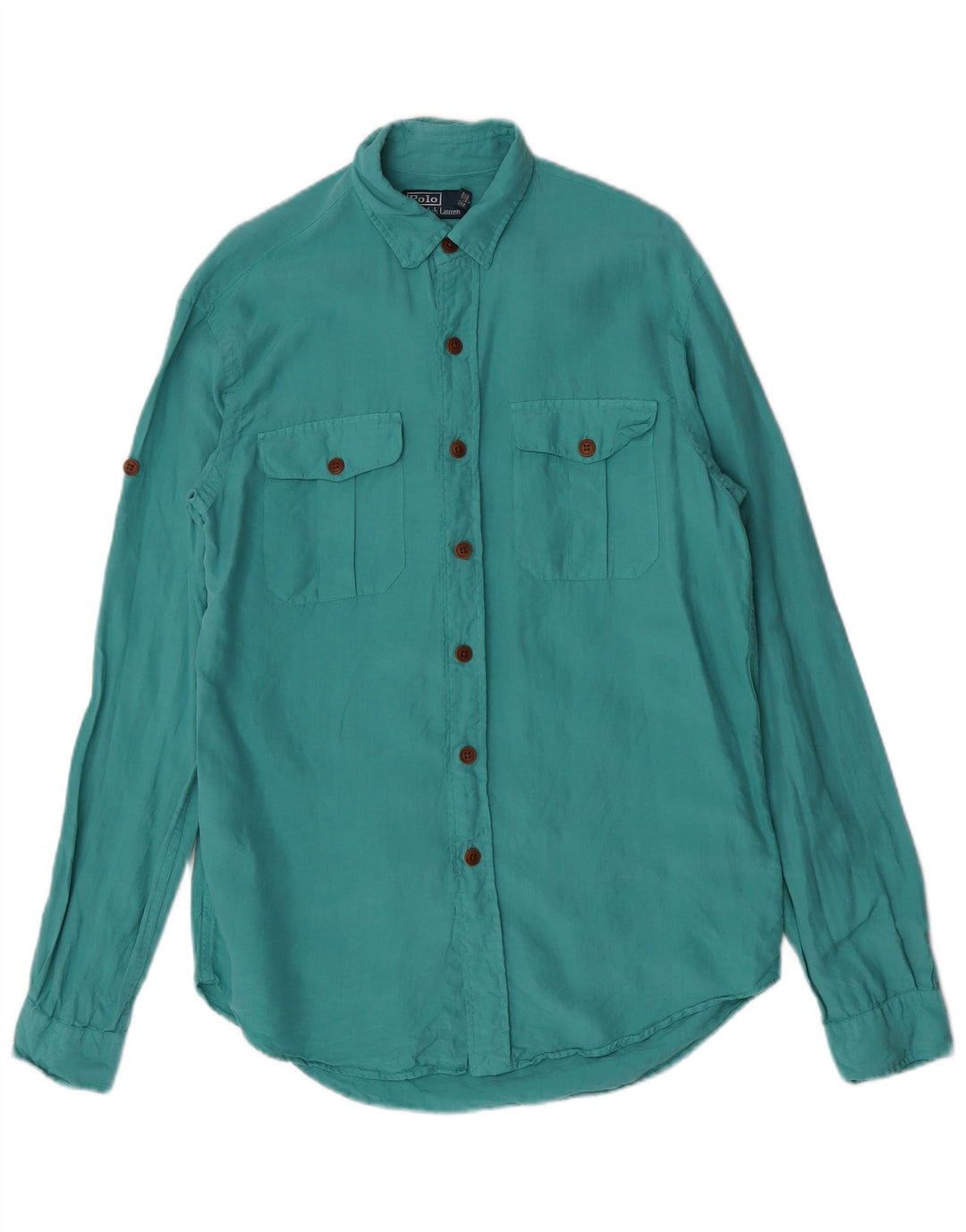 Camisa Polo Ralph Lauren Hombre Lino Turquesa Medio