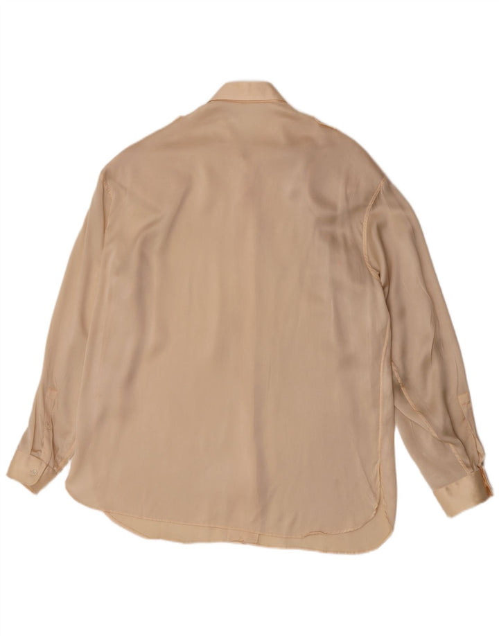Gian Marco Venturi Camisa militar para hombre Talla 16 41 Grande Beige