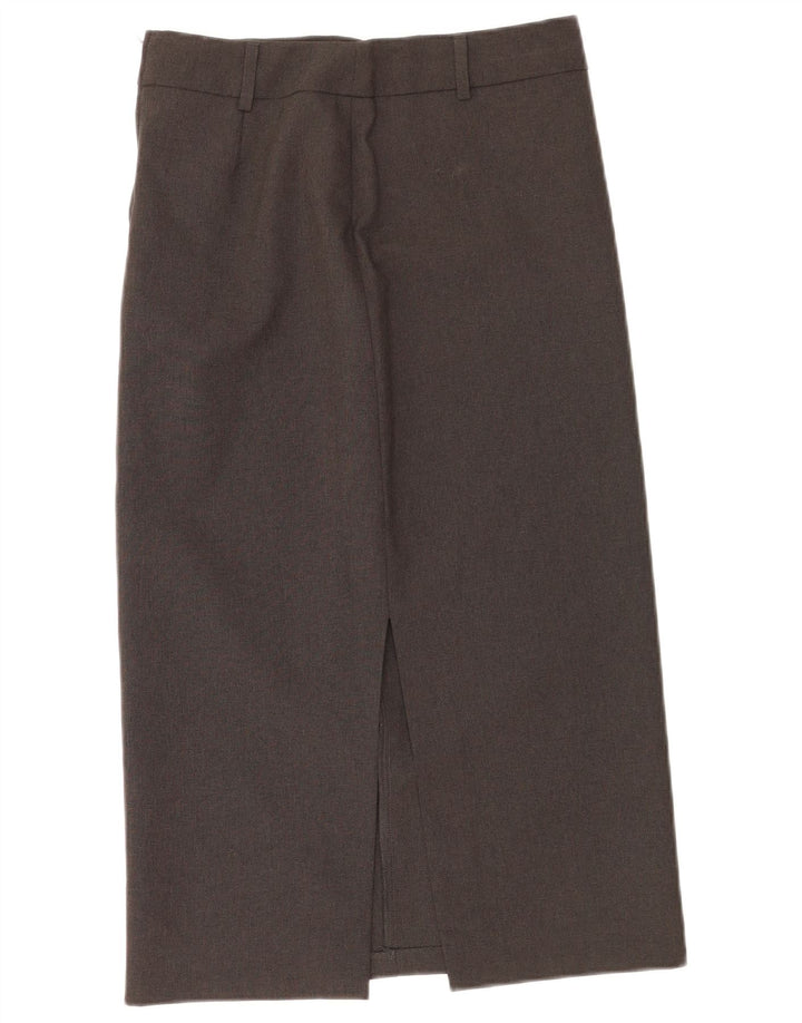 Falda Recta A Media Pierna Benetton IT 40 Small W26 Poliéster Gris