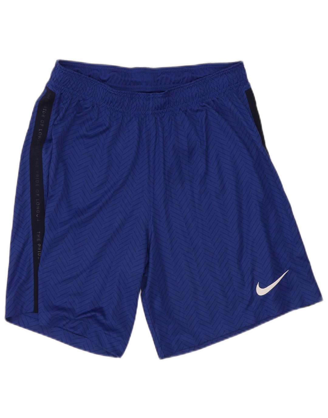 Nike Pantalones cortos deportivos Dri Fit Graphic para hombre, poliéster color block azul grande