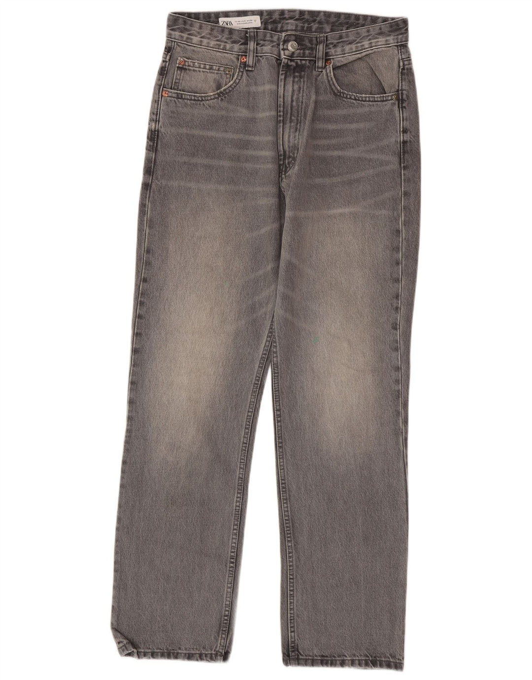 Zara Jeans Rectos Mujer EU 40 Medium W30 L29 Gris