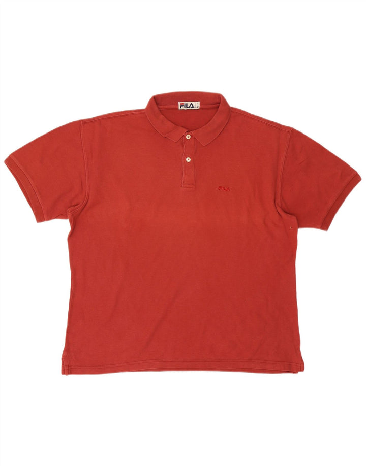 FILA Polo Hombre Algodón Rojo Medio