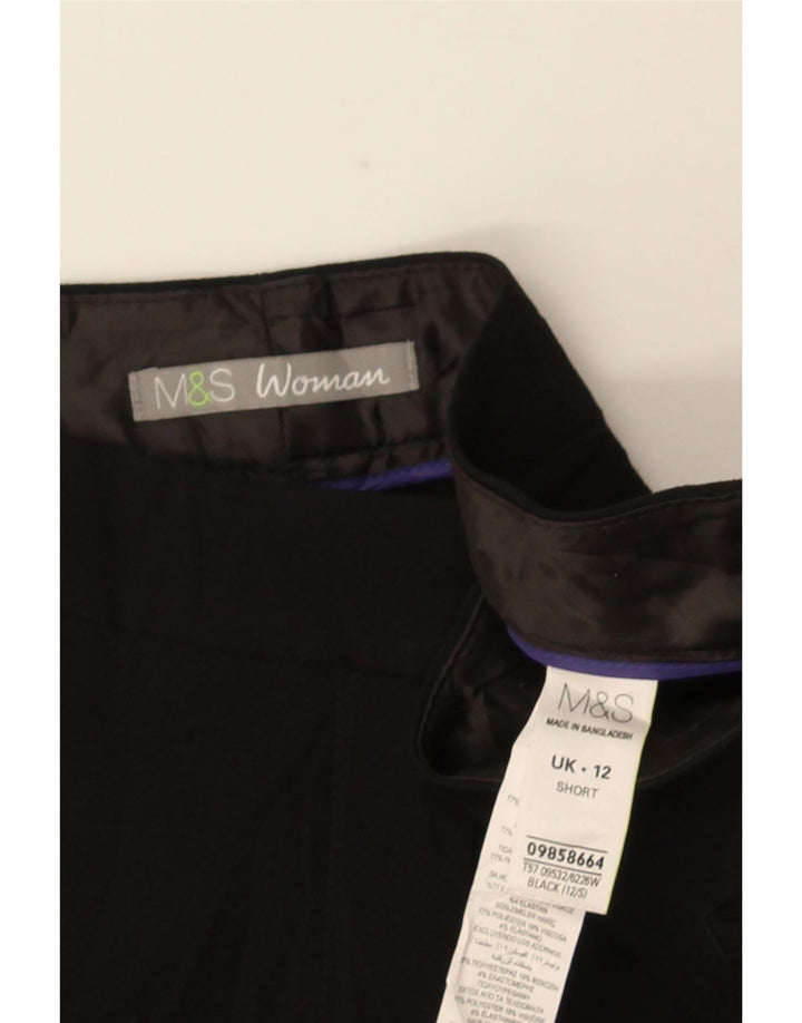 MARKS & SPENCER Pantalones cortos para mujer UK 12 Medium W32 L27 Negro