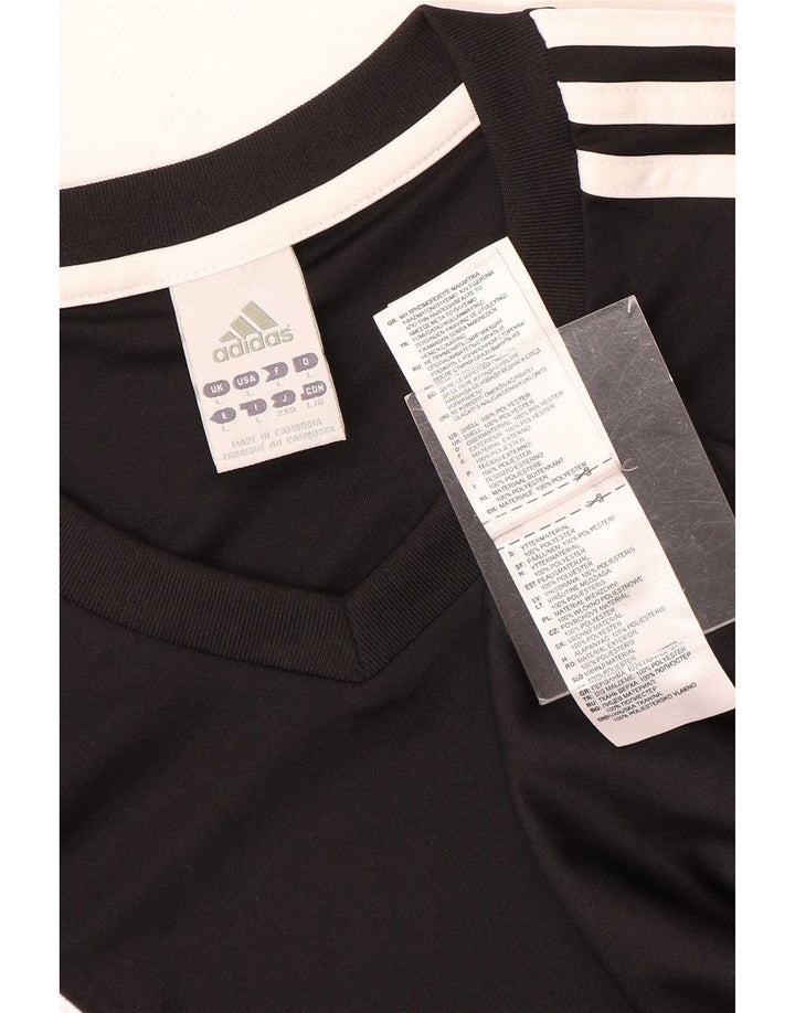 Adidas Mens Climalite Camiseta Top Grande Poliéster Negro