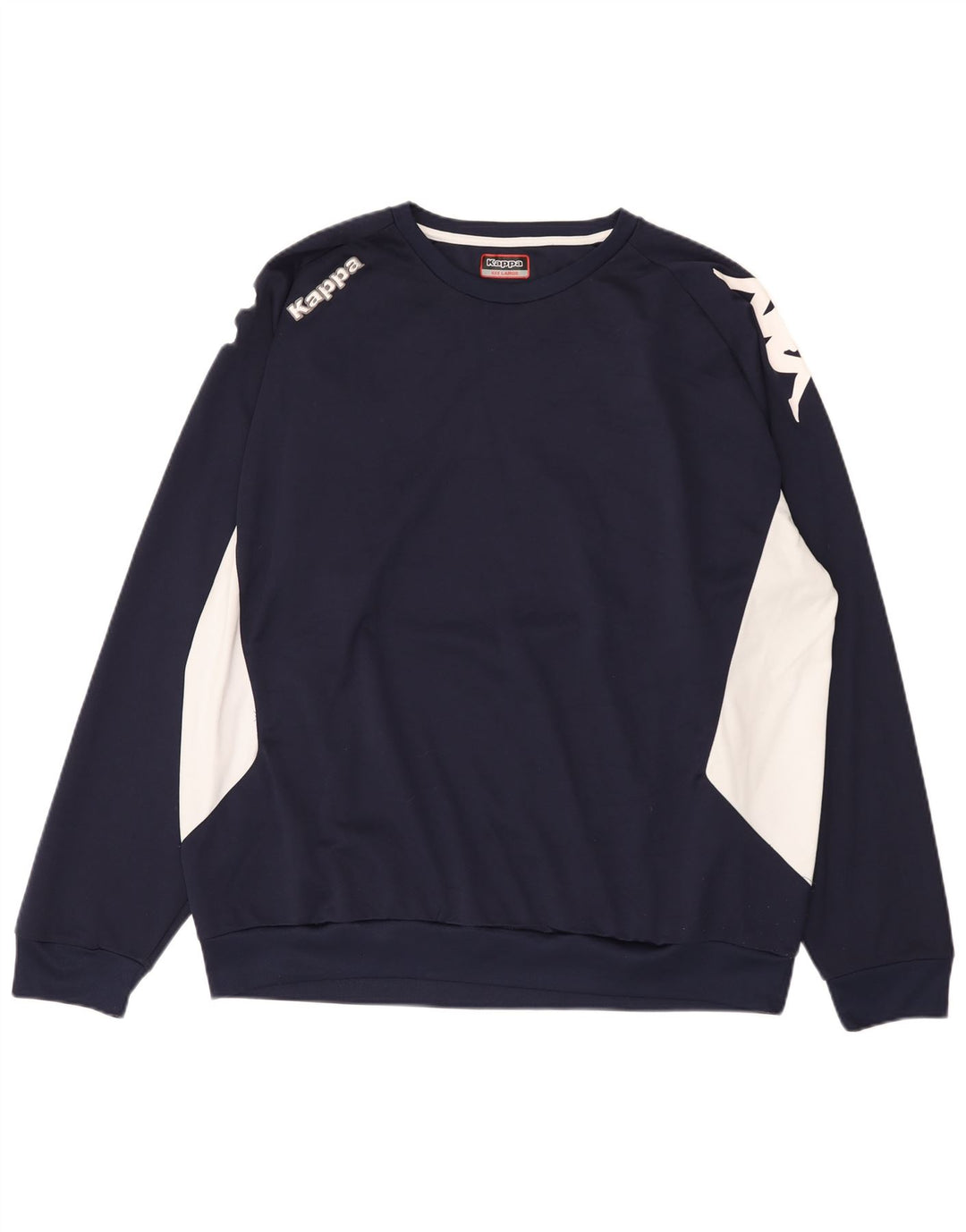 Kappa Hombre Sudadera Jumper 3XL Azul Marino Colorblock