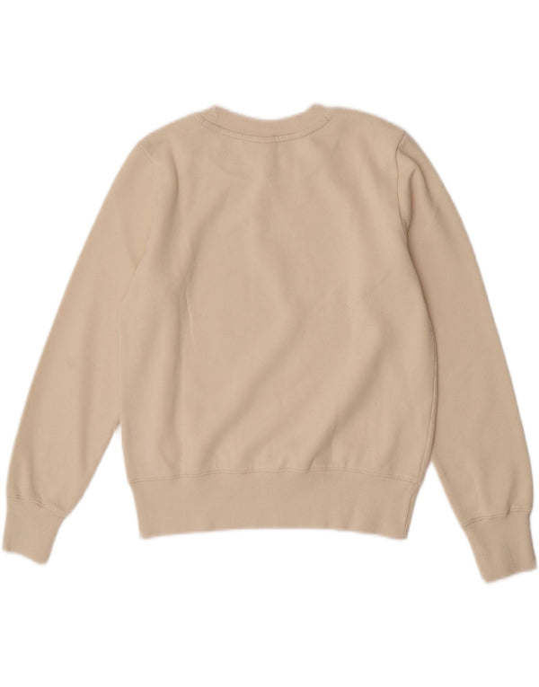 Champion Sudadera Crop Graphic para Mujer UK 10 Small Off White Cotton