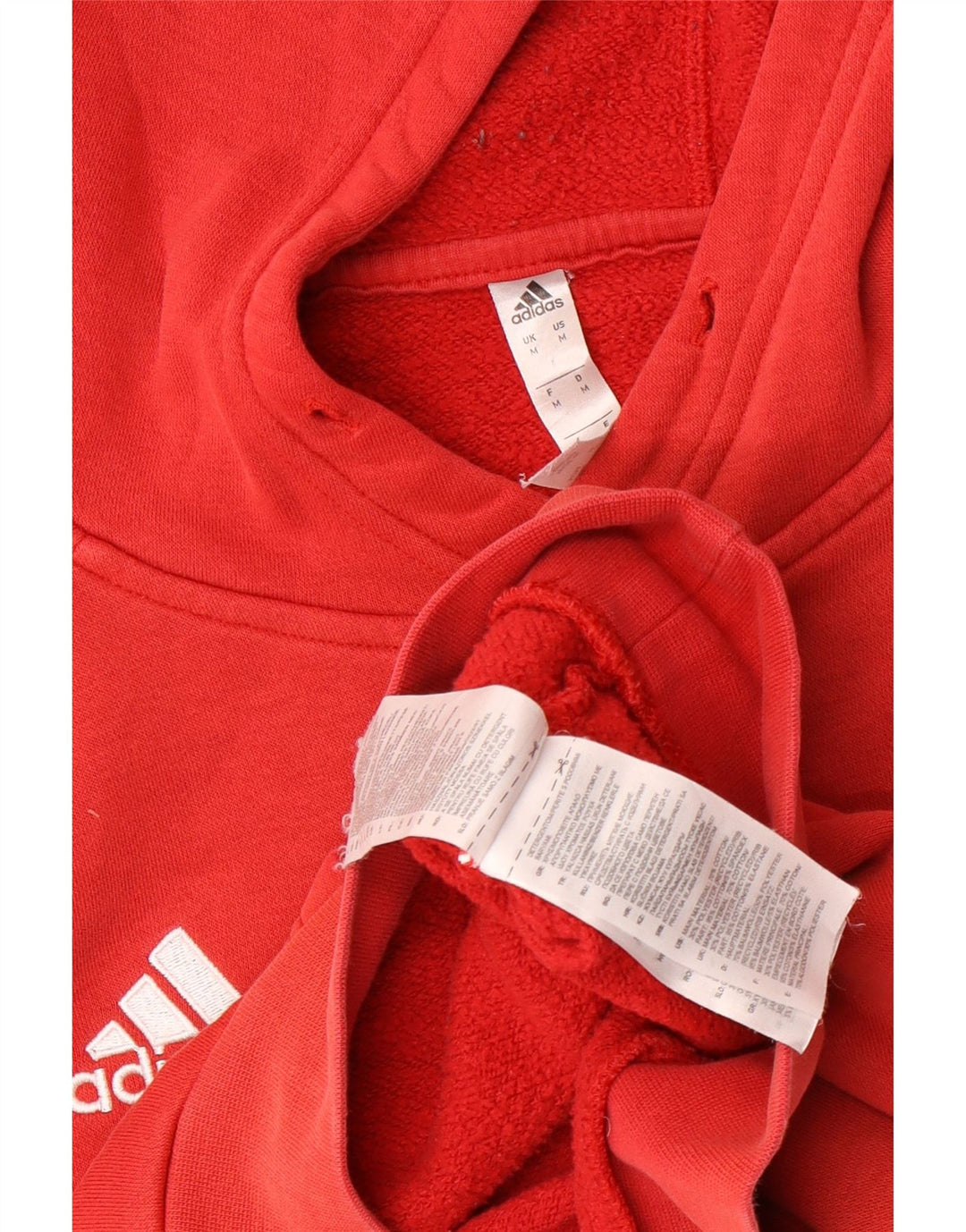 Adidas Hombre Sudadera Con Capucha Jumper Medio Rojo Algodón