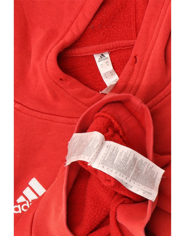 Adidas Hombre Sudadera Con Capucha Jumper Medio Rojo Algodón