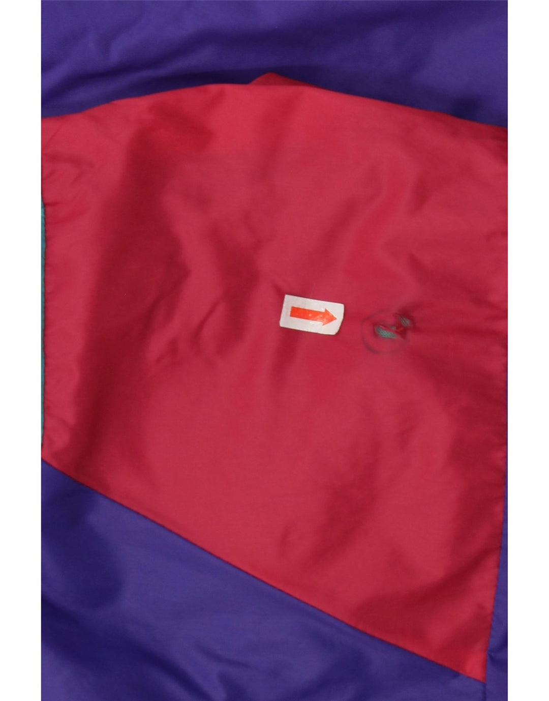 VINTAGE Chaqueta Anorak con capucha de ajuste holgado para hombre Reino Unido 36 Bloque de color púrpura pequeño