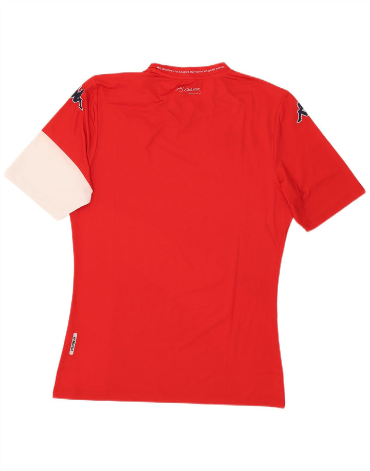 Kappa Hombre Camiseta Gráfica Top XL Rojo Colorblock Poliéster