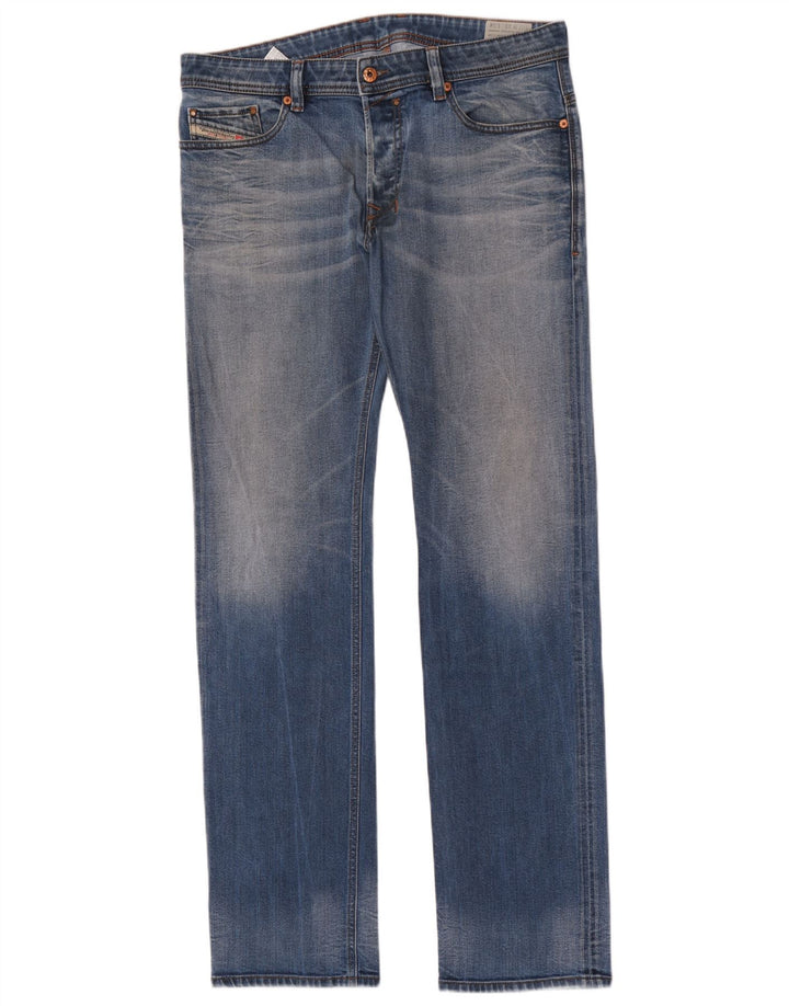 Diesel Vaqueros Rectos Para Hombre W33 L34 Algodón Azul