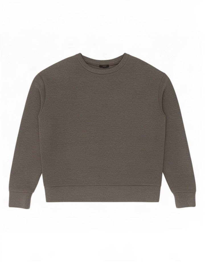 Cos Sudadera para hombre Jumper Poliéster moteado gris medio