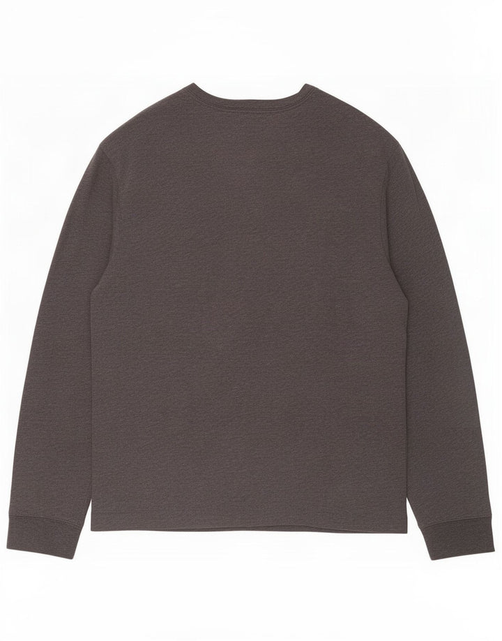Camiseta Gap Hombre Manga Larga Algodón Gris Medio