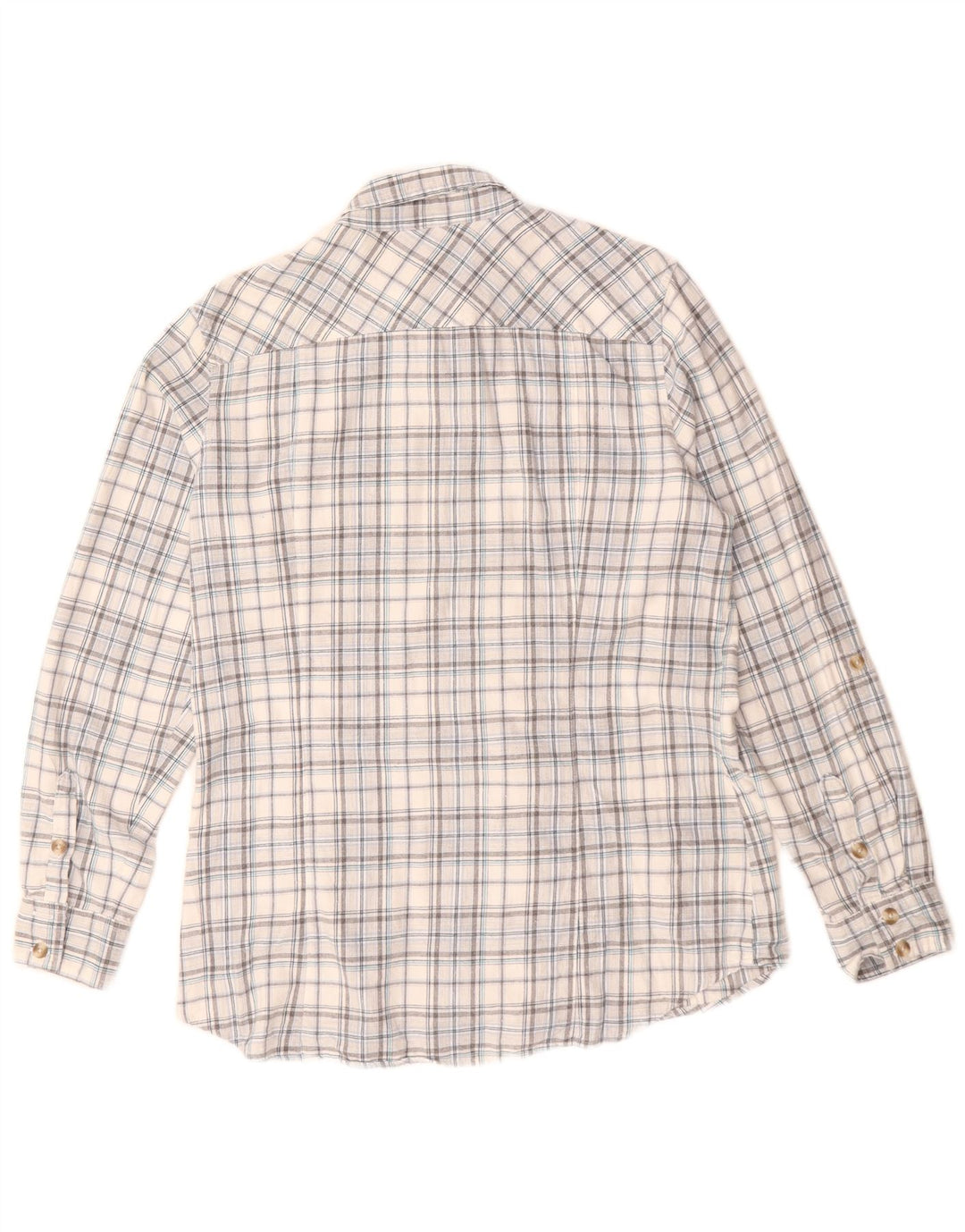 EDDIE BAUER Camisa para mujer Reino Unido 16 Algodón a cuadros gris grande