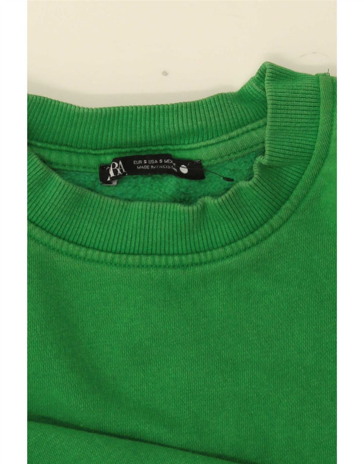Zara Mujer Sudadera Jumper UK 10 Small Verde