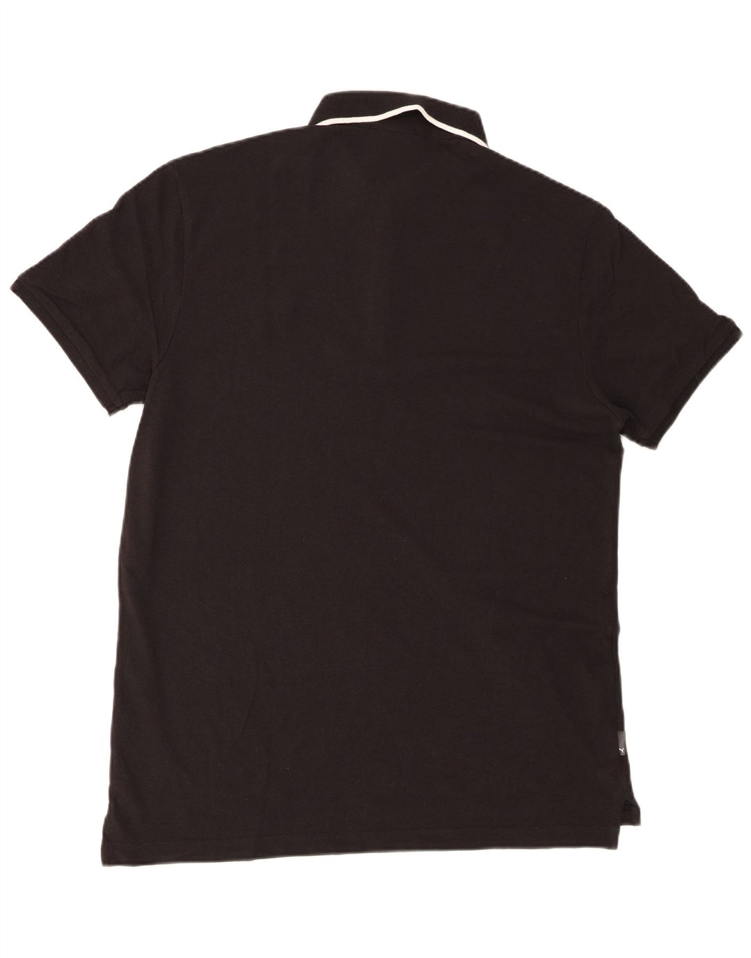 Puma Polo para hombre grande de algodón negro