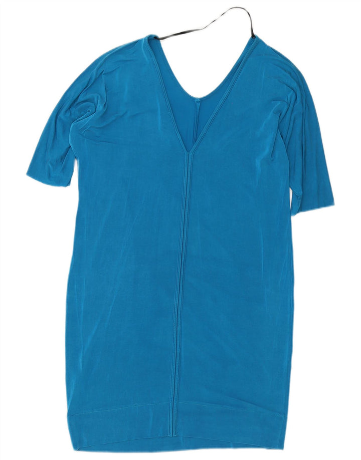 Diesel Vestido recto extragrande para mujer UK 6 XS Azul Cupro